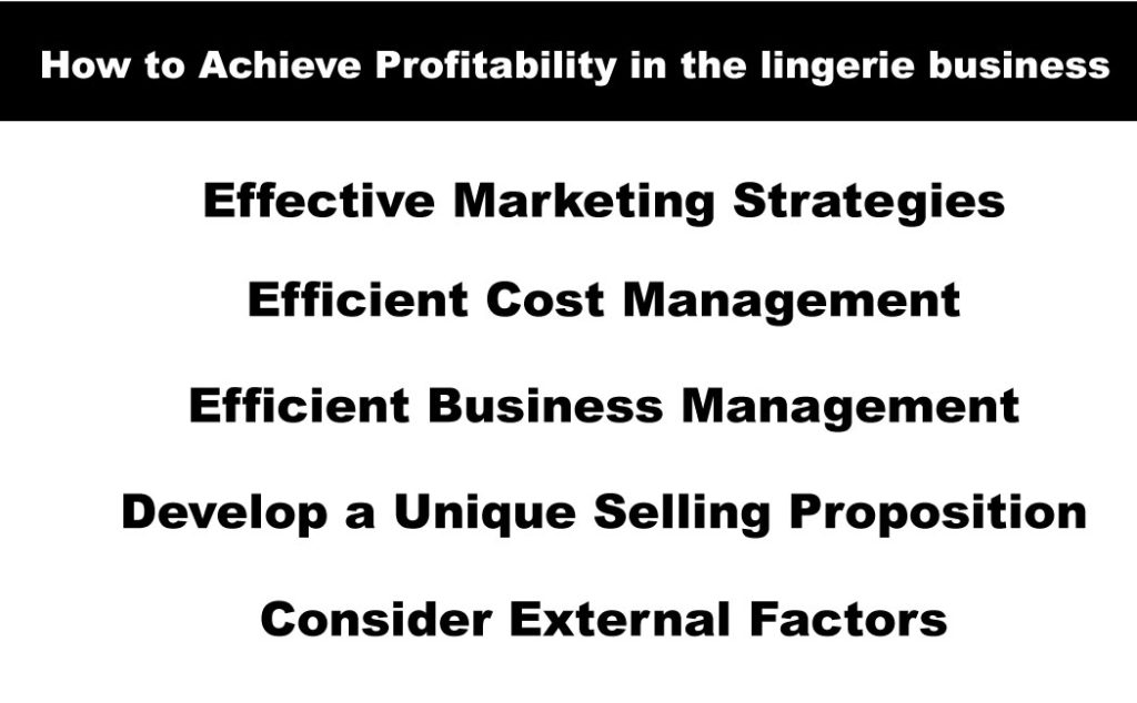 How to Achieve Profitability in the Lingerie Business?