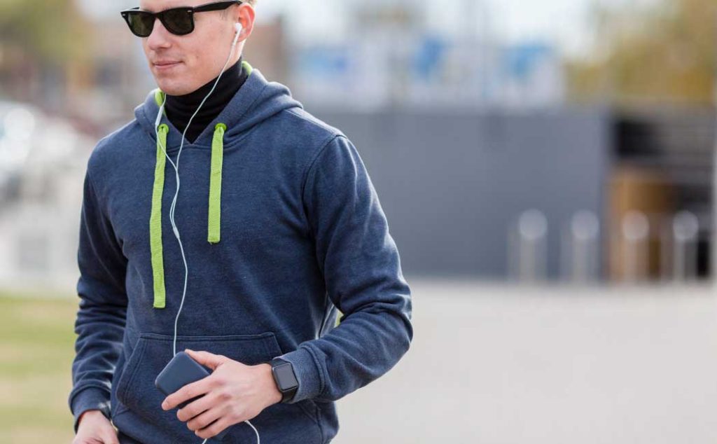 Athleisure look hoodie style