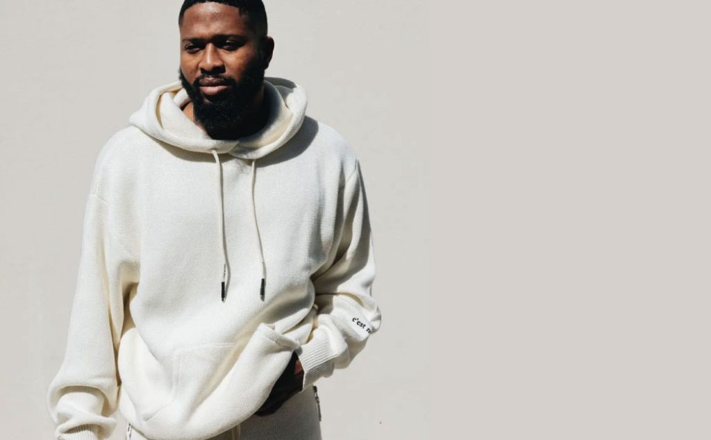 Knitted hoodie