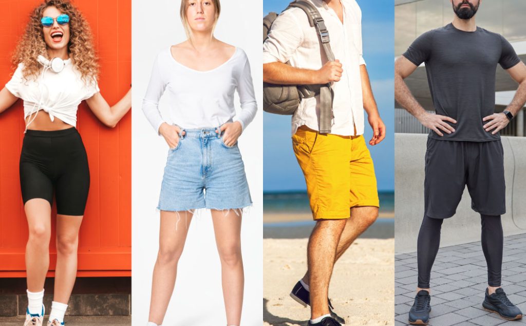 Different types of shorts