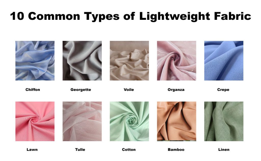 Different types of lightweight fabric