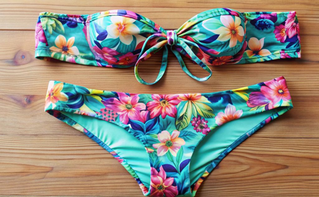 Bandeau bikinis swimming costume