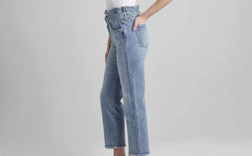 Cropped leg women straight denim jeans