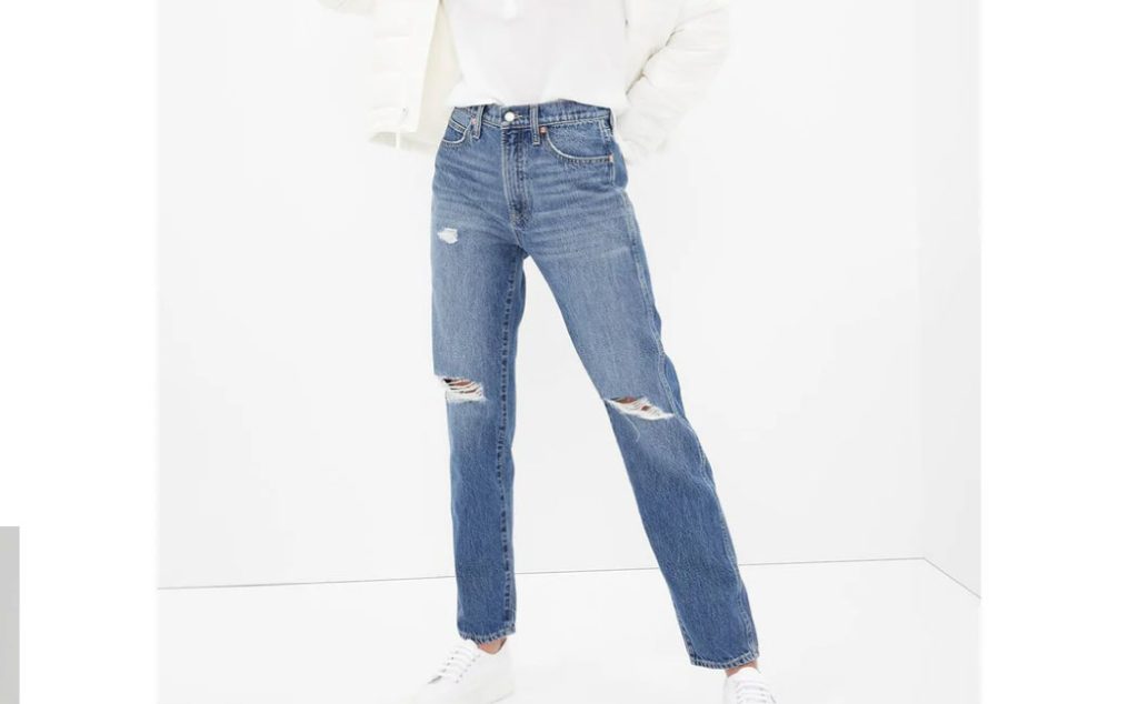 Distressed jeans