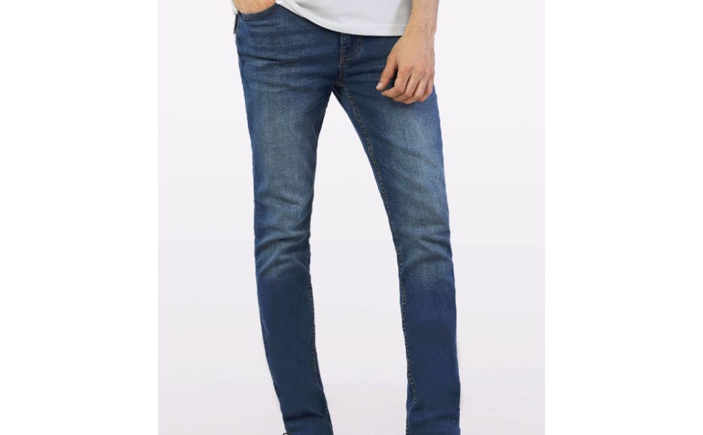 Slim fit straight denim jeans