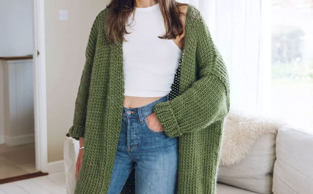 Oversized types of cardigans