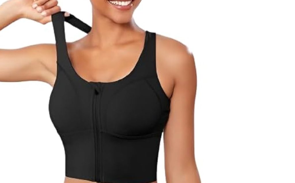 Zip Front Sports Bra