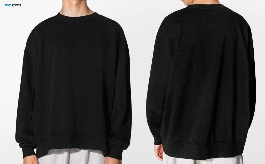 Sweater front and back in black color